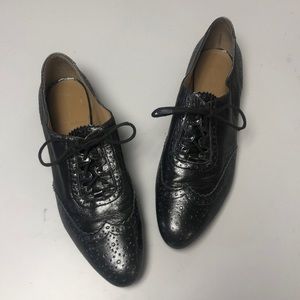 Enzo Angiolini Pawl metallic lace up oxfords